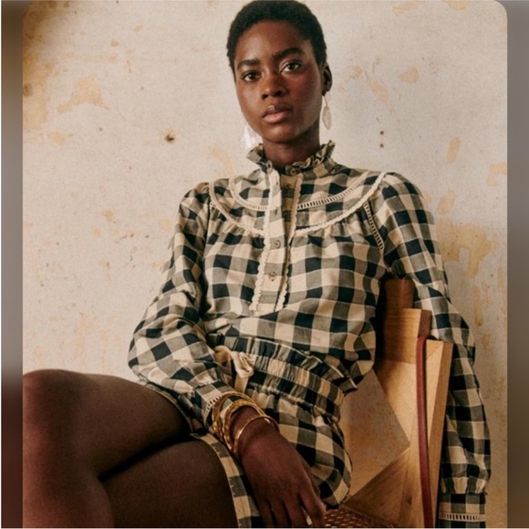 NWOT SEZANE CHEMISE BAILEY BLOUSE 36 - Picture 3 of 10